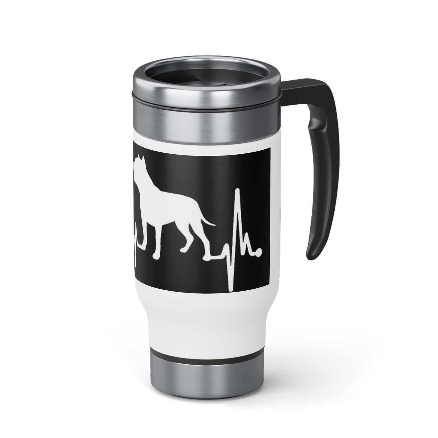 Pitbull Stainless Steel Travel Mug with Handle, 14oz